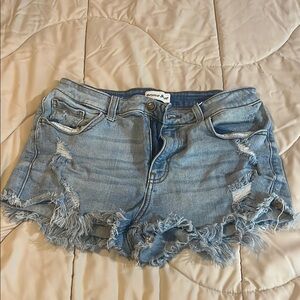 Carmar Blue Distressed Jean Shorts